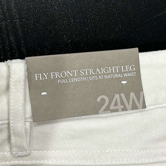 Soft Surroundings Blakely Velveteen Pants in White Pearl Ivory Color - 24W - Picture 10 of 10